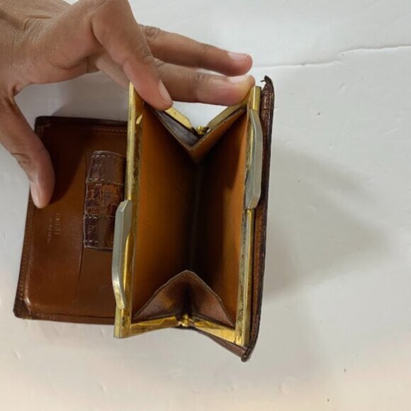 Vintage Women's Brown Leather Wallet Small - Picture 5 of 9